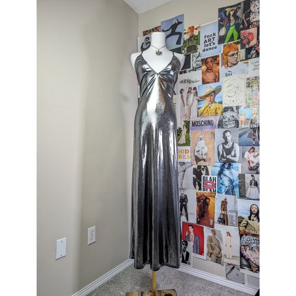 American Apparel Dresses & Skirts - Vintage Silver Metallic Maxi Dress